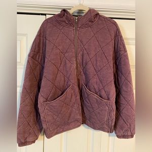 Purple quilted jacket